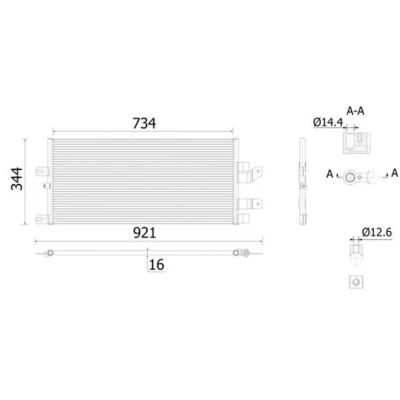 Imagen de MAHLE ORIGINAL AC 903 000S Condensador sin secador 732mm SCANIA: P,G,R,T series