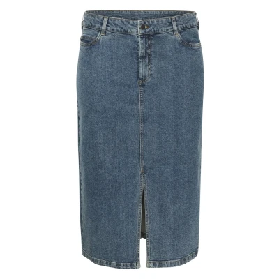 Imagen de Kaffe Curve Diana Falda vaquera, Mujer, Talla: 52, Blue denim