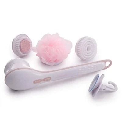 Imagen de Finishing Touch Flawless Cleanse Spa Cepillo Eléctrico Corporal Limpiador y Exfoliante, con 3 Cabezales Multiusos para Experiencia