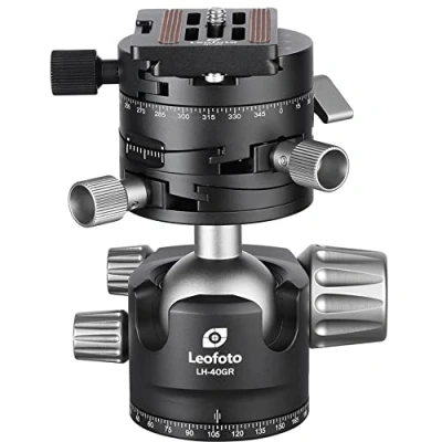 Imagen de Leofoto LH 40GR Cabeza de Bola con Abrazadera Panning Engranaje Doble Giratoria Ideal para fotografiar Arquitectura, paisajes y panoramas