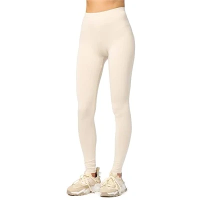Imagen de Merry Style Leggins Largos Deportivas Mujer Mallas con Cintura Elástica Vestir Suaves Flexibles, Transpirables Ideal para Todas Las Estaciones MS10 143 (Ecru, XS)