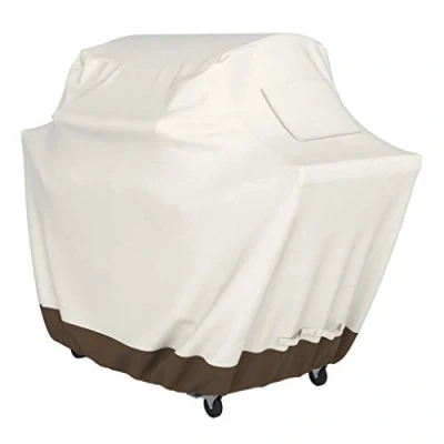 Imagen de Amazon Basics Funda protectora para barbacoa (tamaño grande), Marfil/Marrón