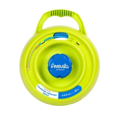 Imagen de Anguila Max Winder Enrollador Poliéster Trenzado Triple Color Azul Diámetro 4,5mm 22 metros