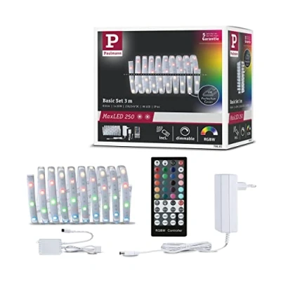 Imagen de Paulmann 79881 Juego básico strip LED MaxLED 250 3m RGBW IP44 Protect Cover incl. 1x18W, regleta, tira de luz 3000K