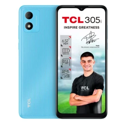 Imagen de TCL 305i Smartphone de 6.52&quot; HD+ con NXTVISION (MediaTek MT6739V, 2GB/32GB Ampliable MicroSD, Dual SIM, Cámaras 13MP+5MP, Batería 4000mAh, Android 11 Go Ed.) Azul