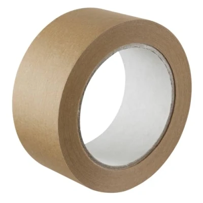 Imagen de 30 rollos de cinta adhesiva papel marrón, 48 mm x 50 m, para paquetes, rollo cartón