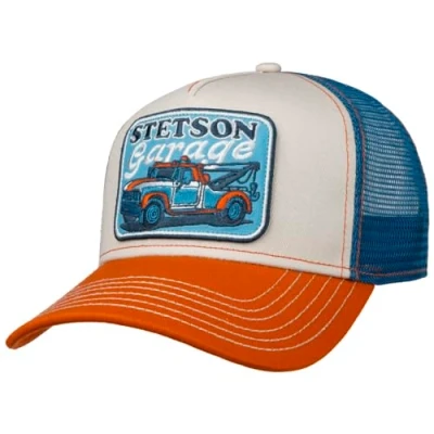 Imagen de Stetson Gorra Trucker Towing Service Hombre Camionero de béisbol Malla Snapback, con Visera, Visera Invierno Otoño Primavera Verano Verano/Invierno Talla única Small Azul