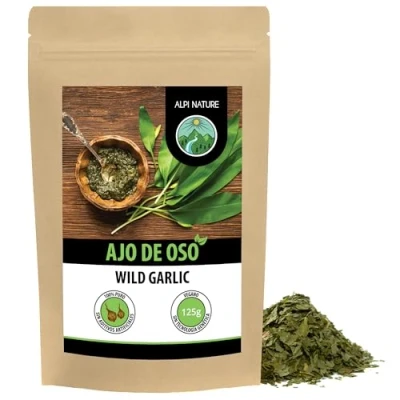 Imagen de ajo de oso (125g), silvestre 100% natural, hojas sin aditivos, especia