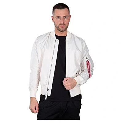 Imagen de Alpha Industries MA1 TT Chaquetas bomber, Hombre, Talla: Small, jet stream white