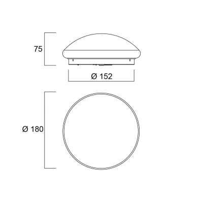 Imagen de Sylvania Start Surface Plafón LED, Ø 18 cm