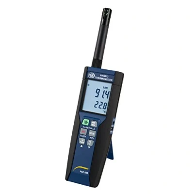 Imagen de Termómetro digital preciso PCE 330 con almacenamiento de datos integrado para la detección humedad ambiente, temperatura ambiente y punto rocío sondas externas