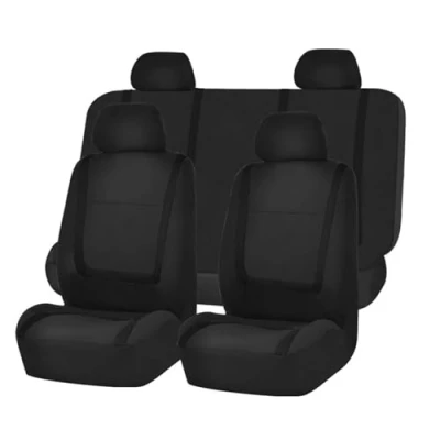 Imagen de MEIQIANG Fundas Asientos Coche para Opel Combo/Commodore C/Corsa/Crossland X/Frontera 2000 2023 2024, Juegos de Cubreasientos Cómodo Impermeables Respirable Interior Accesorios,Black