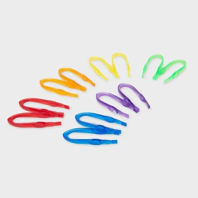 Imagen de Pinzas translúcidas de colores 12 unidades TICKIT