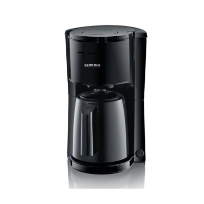 Imagen de SEVERIN Cafetera de goteo para 8 tazas, filtro americana Con jarra termo 1l, oficina o casa, Desconexión Automática, Negro, KA 9306