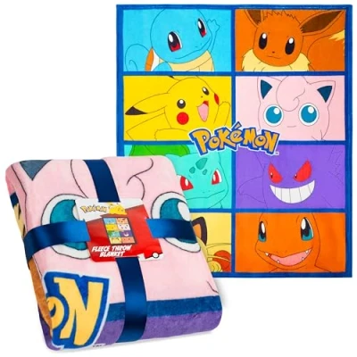 Imagen de Pokémon Manta para Cama, Invierno Sofa, Cobija de 150 x 130 cm Decoracion Dormitorio Regalo Niños