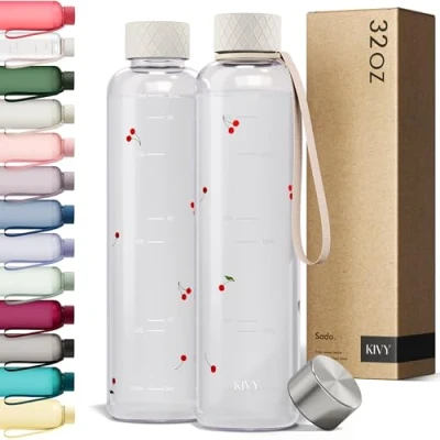Imagen de KIVY Botella de aqua [1 litro] Agua gimnasio deportiva et oficina sind BPA 1 litro Tritan Water Bottle 1000ml plástico Botellas para reutilizable
