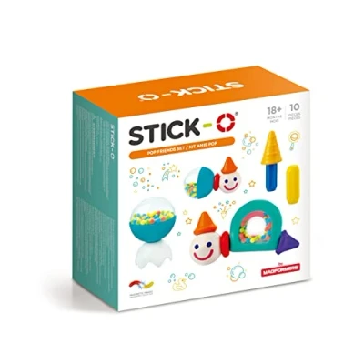 Imagen de Stick O Bloques de construcción magnéticos para Niños a Partir 1 año Juguetes educativos con imán Pop Friends Set niñas Montessori 10 Piezas