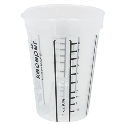 Imagen de keeeper Jarra Pequeñas Cantidades, Con Cono Medidor Interno, 250 ml, Mario, Transparente/Negro, PP, 8.5 x 11.5 cm