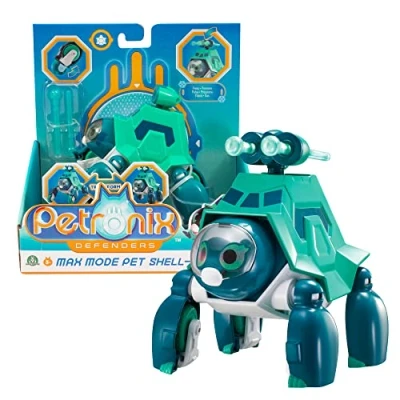 Imagen de Petronix Mini Transform Pet Shell E, juguete transformable de la serie dibujos animados, pasa mascota tortuga a vehículo, combinable con otros sets y figuras, niños +3 años, Famosa