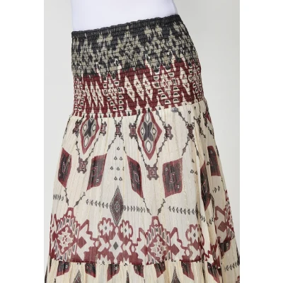 Imagen de Falda Larga de Chiffon Multicolores para Mujer