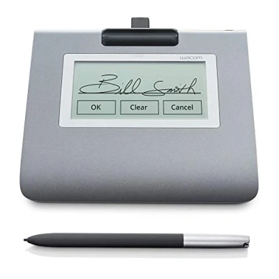 Imagen de Wacom Signature Set con tableta STU 430 pantalla LCD de 4.5 y sign pro PDF para Windows, capture firmas electrónicas manuscritas al instante el lápiz inalámbrico sin pila