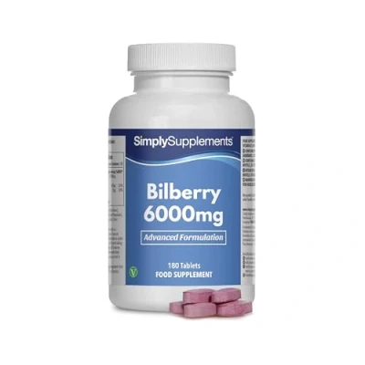 Imagen de tabletas de extracto arándano Fórmula potente 6000 mg 180 = hasta 3 meses suministro Apto para veganos y vegetarianos Vitamina B2 añadida