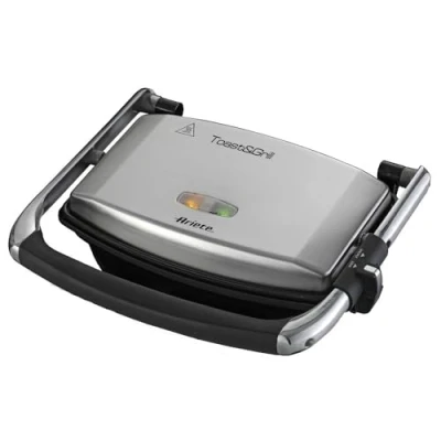 Imagen de Ariete Grill y Plancha Eléctrica Slim 1911 Doble Función Sandwichera, 1000 W, Acero Inoxidable, Color Plata