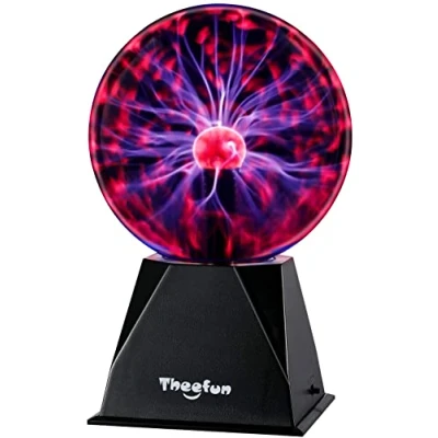 Imagen de Theefun bola de plasma mágica, 15 cm, electrostática, sensible al tacto, juguete educativo, parpadea, luz estroboscópica, lámpara plasma, efectos esféricos