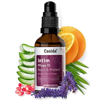 Imagen de Casida® Aceite de Cuidado para la Zona Íntima Repair &amp; Protect pieles secas, picores e irritadas compuesto al 100% aceites puros y naturales calidad farmacias 50 ml