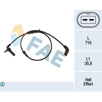 Imagen de Sensor, revoluciones de rueda FAE 78488