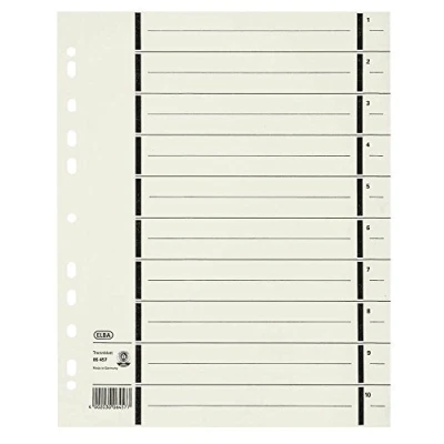 Imagen de Elba 400004671 Separadores (100 unidades, A4, cartón rígido, 230 g/m²), color beige
