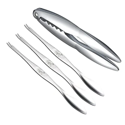Imagen de Juego de 4 Herramientas Marisco Acero Inoxidable Tenedores para Cangrejos Aplicar Descascarado Mariscos y Langosta en la Cocina Casa