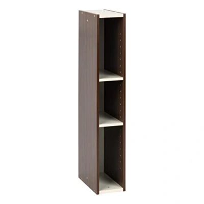 Imagen de Iris Ohyama Estantería Espacio Ahorrador de 3 Niveles Extra Delgado, Marrón Ajustable, Multiuso, Modular, para Sala, Oficina, Habitación, Organizadora, Librería, Montaje Fácil, UB 9015