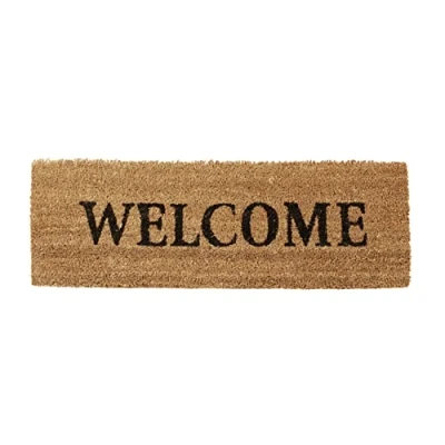 Imagen de Relaxdays 10020176 Felpudo welcome, antideslizante, 75 x 25 cm, Color natural