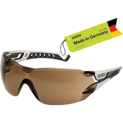 Imagen de Uvex Pheos NXT CBR23 Gafas de protección (tecnología supravision excelencia, sin metal, antivaho y resistente a los arañazos, talla única), color blanco negro
