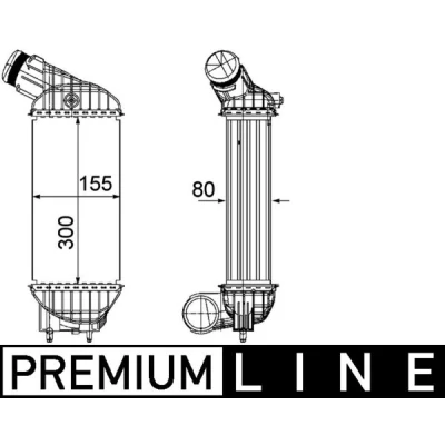 Imagen de MAHLE ORIGINAL CI 199 000P Intercooler CITROËN: C4 Picasso 2, II Hatchback, 1, PEUGEOT: 308 I SW