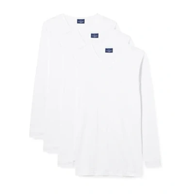 Imagen de Navigare 114 (Pacco Da 3) Camiseta de Manga Larga, Blanco, Large (Pack para Hombre