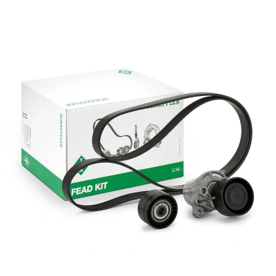 Imagen de INA 529 0247 10 Juego de correas trapeciales poli V Revisar/sustituir poleas libres del alternador RENAULT: SCENIC 3, GRAND MEGANE 3 Coupe