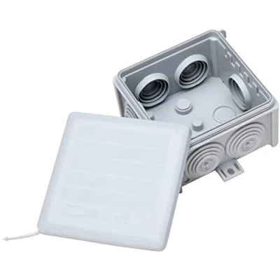 Imagen de Kopp 351010048 Caja de conexiones para habitación húmeda, 83 x 50 mm, IP66, con 7 entradas cable M25, color gris