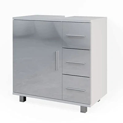 Imagen de Vicco Mueble bajo Lavabo Ilias, Blanco Alto Brillo, 60 x 60.8 cm