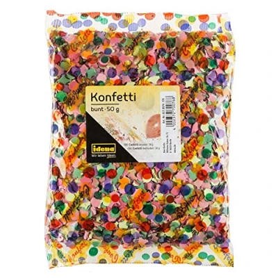 Imagen de Idena 8270076 Confetti, 50 g, Multicolor, de papel, decoración, cumpleaños, carnaval, fiesta temática