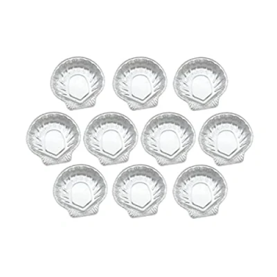 Imagen de Fackelmann Coquilles Saint Juego de 10 Platos con cáscara St Jacques Aluminio