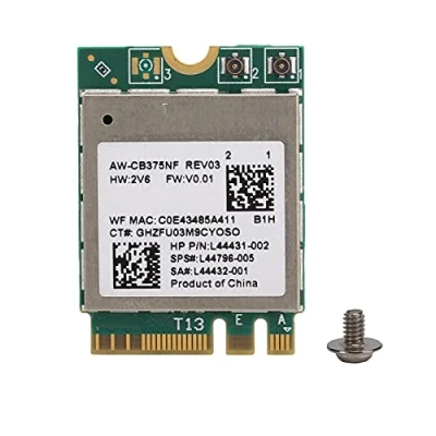 Imagen de ASHATA Mini Tarjeta WiFi, módulo WiFi 2,4/5,0 GHz, Bluetooth 5,0 M.2 de Red inalámbrica NGFF 802.11a / b/g/n/AC RTL8822CE, Compatible con Windows 10 Linux/Android