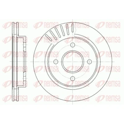 Imagen de REMSA 6160.10 Disco de freno Eje trasero 253, 253 20 4 ventilado FORD: MONDEO 1, 2, Cougar Coupé