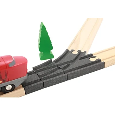 Imagen de Locorico Aguja extraíble para tren de madera compatible con Brio (curva a la izquierda)