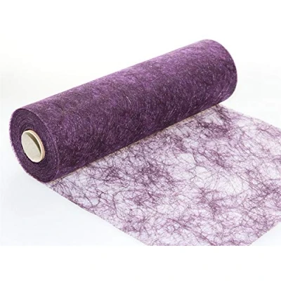 Imagen de Protinam Camino de Mesa Sizoflor, 30 cm x 20 m, en Color decoración como Verano, Pascua, Navidad o Bodas, vellón, 5900 Berenjena