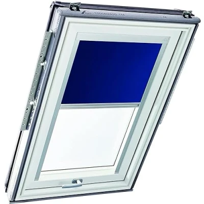 Imagen de Roto Exclusiv ZRE Estor para tragaluz (riel de luz Diurna, Ventanas Techo Designno R6/R8 i8 y Classic 64/84, tamaño 094/078, 09/07), Color Azul Oscuro