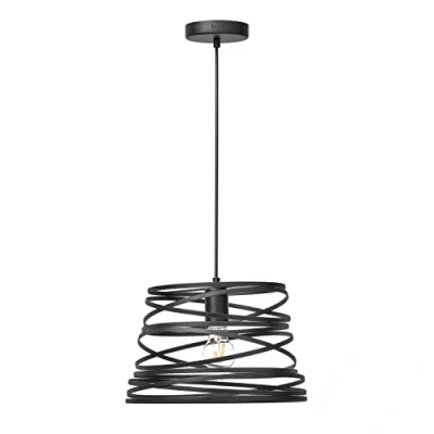 Imagen de EXO lighting lampara techo colgante GLAM negra portalámpara E27 interior IP20. salon moderno o dormitorio