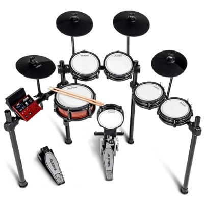 Imagen de Alesis Nitro Pro XL Set de batería electrónica 10 Peazas con parches malla doble zona, 500+ sonidos BFD, Bluetooth, Drumeo, MIDI USB