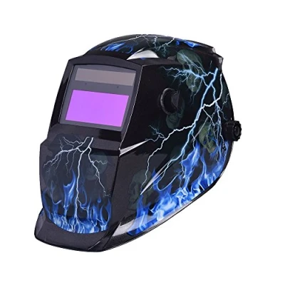 Imagen de nuzamas funciona con energía solar auto oscurecimiento soldadura casco máscara de cara protección para Arc Tig Mig Molienda corte por plasma pantalla ajustable gama DIN4/9 13